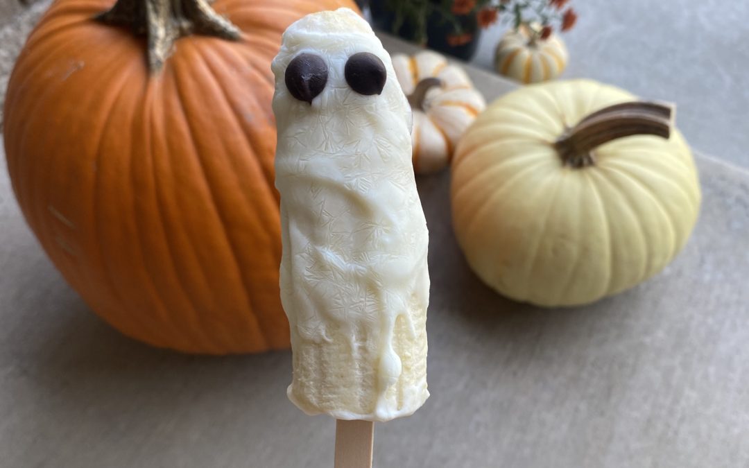 Banana Ghost Popsicles